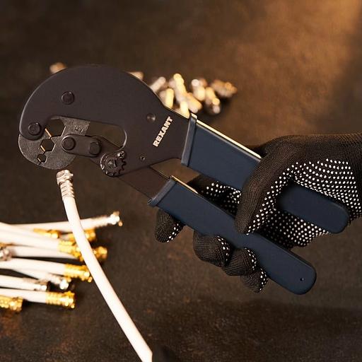 Инструмент обжимной Rexant HT-106E 12-3204 для RG-8/11/213 черный фото 2