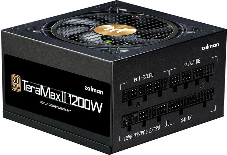 Блок питания Zalman ATX 1200W ZM1200-TMXII 80+ gold 24pin APFC 120mm fan 12xSATA Cab Manag RTL фото 1