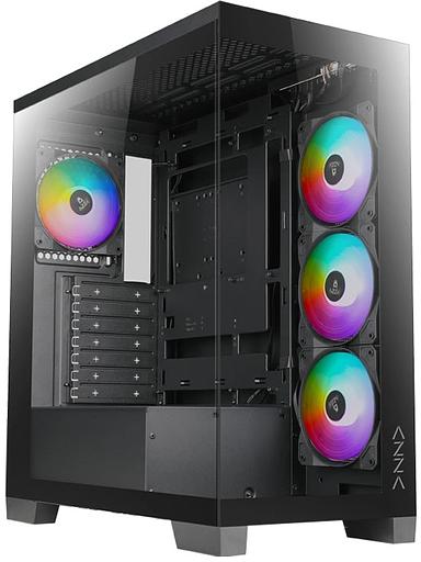 Корпус Azza COVE черный без БП ATX 4x120mm 1xUSB2.0 1xUSB3.0 1xUSB3.1 audio bott PSU фото 1