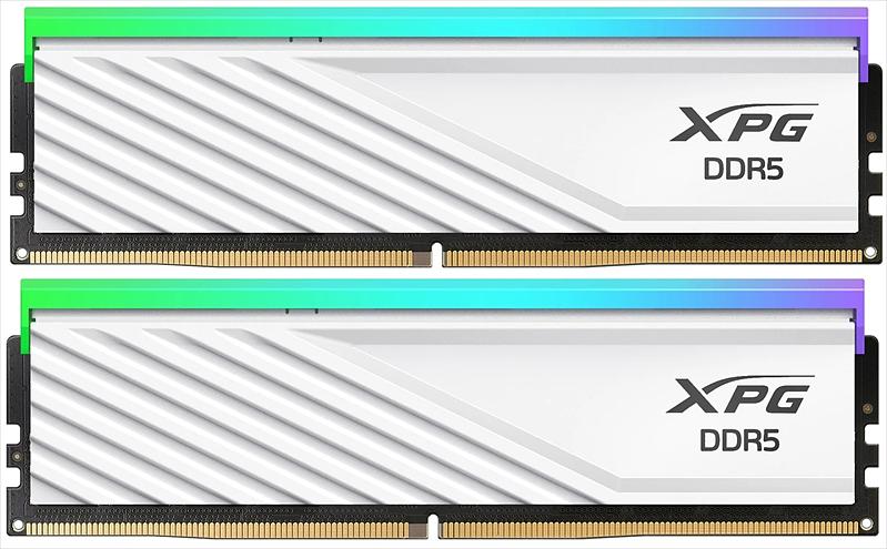 Оперативная память ADATA DDR5, 32GB, 6000MHz, 2*16GB, 30-40-40, WHITE, DUAL TRAY, RGB (AX5U6000C3016G-DTLABRWH) фото 1