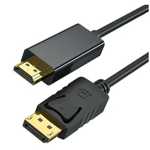 Bion Кабель DisplayPort - HDMI, 20M/19M, однонаправленный конвертор сигнала с DisplayPort в HDMI, экран, 2м, черный [BXP-CC-DP-HDMI-020] фото 1