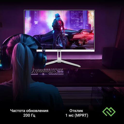 Монитор Digma 23.8" Overdrive 24P410F белый IPS LED 2ms 16:9 HDMI матовая 300cd 178гр/178гр 1920x1080 200Hz G-Sync FreeSync DP FHD USB 3.7кг фото 8