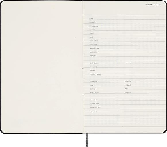 Еженедельник Moleskine CLASSIC WKNT Large 130х210мм недатир. 288 черный фото 3