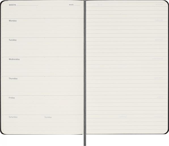 Еженедельник Moleskine CLASSIC WKNT Large 130х210мм недатир. 288 черный фото 7