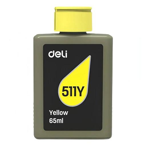 Чернила водорастворимые Deli 511Y-EA1 желтый 65 мл фото 1