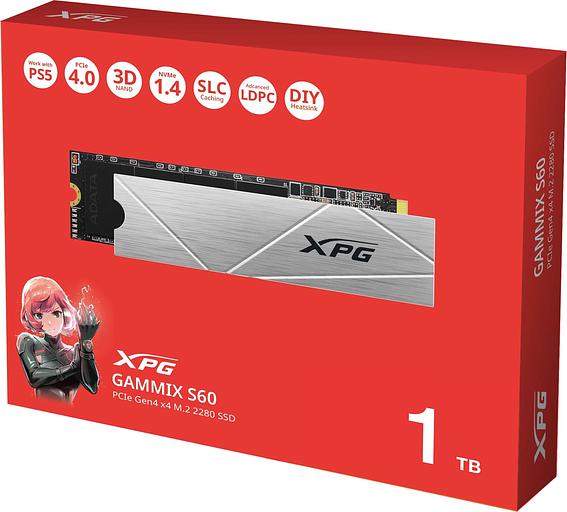 Накопитель SSD A-Data PCIe 4.0 x4 1TB AGAMMIXS60-1T-CS XPG Gammix S60 M.2 2280 фото 6