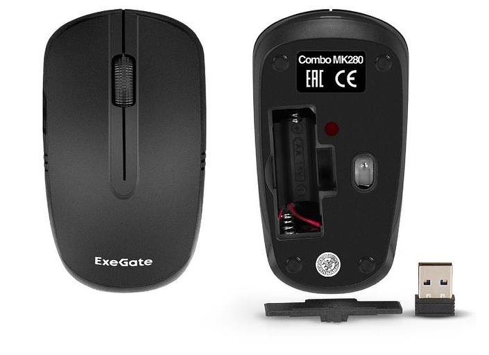 Беспроводная клавиатура/мышь PROF COMBO MK280 EX296104RUS EXEGATE фото 4