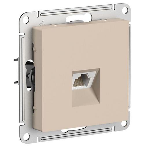 ATLASDESIGN РОЗЕТКА компьютерная RJ45, кат. 5Е, механизм, ПЕСОЧНЫЙ фото 1