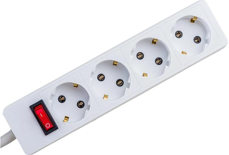 Сетевой фильтр PROconnect STANDARD 5м (4 розетки) белый (пакет ПЭ) фото 1