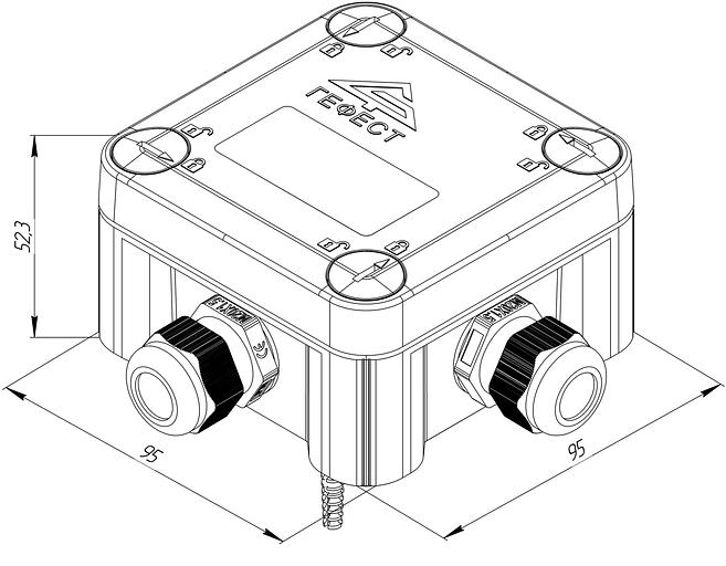 Коробка монтажная огнестойкая КМ-О-1010(П)(8к)-IP66(П6-12) фото 9