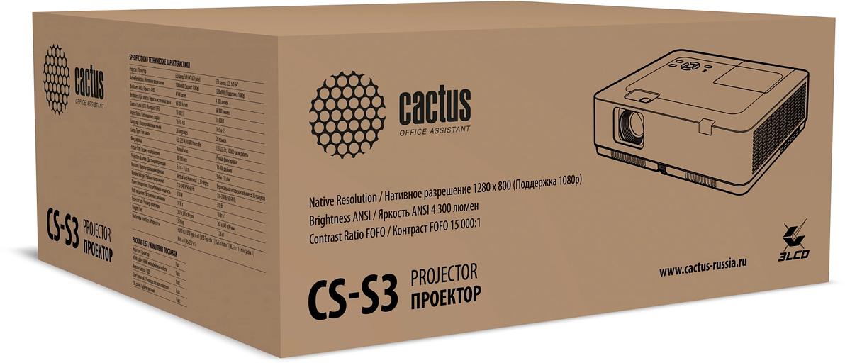 Проектор Cactus CS-S3.B 3LCD 43000Lm LS 4300Lm ANSI (1280x1024) 15000:1 ресурс лампы:10000часов 1xUSB typeA 2xHDMI 4.7кг фото 8
