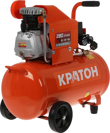 Компрессор поршневой Кратон AC-280-40-DD масляный 280л/мин 40л 2000Вт оранжевый фото 1