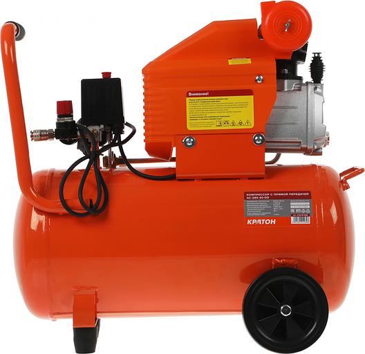 Компрессор поршневой Кратон AC-280-40-DD масляный 280л/мин 40л 2000Вт оранжевый фото 3