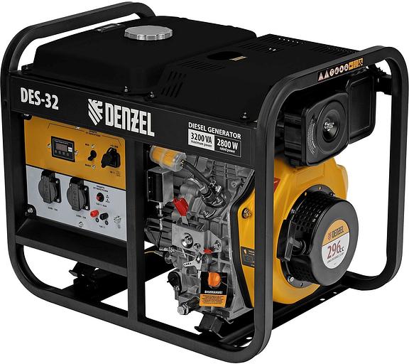 Генератор Denzel DES-32 3.2кВт фото 1