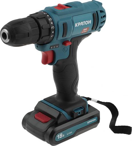 Дрель-шуруповерт Кратон CD-18-Li-2,0 аккум. патрон:быстрозажимной (3 11 01 057) фото 1