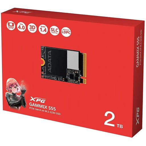 Твердотельный накопитель SSD ADATA M.2 2230 2TB XPG GAMMIX S55 PCIe Gen4x4 with NVMe 5000/3700, 3D ТLC NAND фото 3