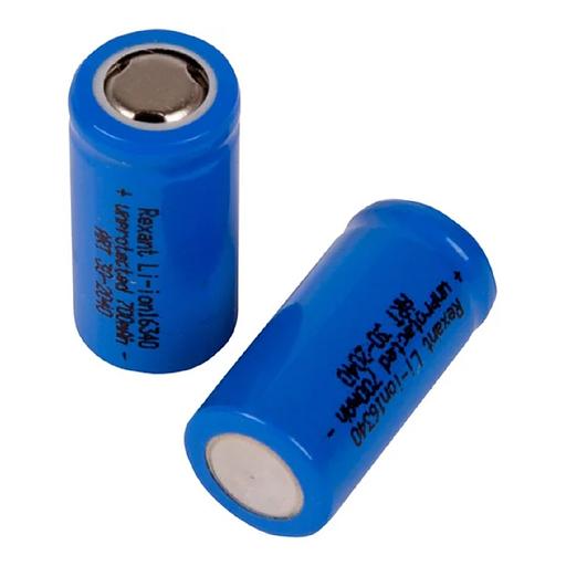 Rexant (30-2040) Аккумулятор Li-ion 16340, 3,7В, 700мАч, без платы защиты, плоский контакт, 10 шт, коробка фото 1