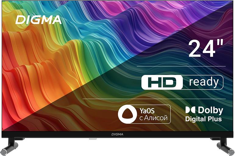 Телевизор LED Digma 24" DM-LED24SBB32 Яндекс.ТВ Frameless черный/черный HD 60Hz DVB-T DVB-T2 DVB-C DVB-S DVB-S2 USB WiFi Smart TV фото 1