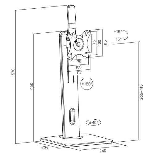 Кронштейн для монитора Exell EXi-MT51 фото 7