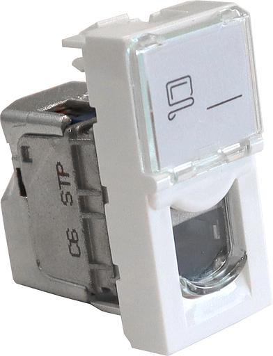 Вставка Lanmaster LAN-SIP-22S6-WH 22.5x45 1xKeystone белый фото 1