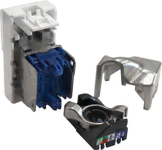 Вставка Lanmaster LAN-SIP-22S6-WH 22.5x45 1xKeystone белый фото 3