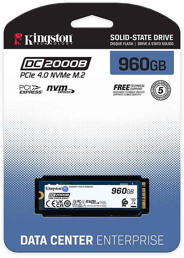 Твердотельный накопитель Kingston Enterprise SSD 960GB DC2000B M.2 2280 NVMe Gen4x4 R7000/W1300MB/s 3D TLC MTBF 2М 540 000/47 000 IOPS 700,8TBW (Data Center) 3 years (SEDC2000BM8/960G) фото 3