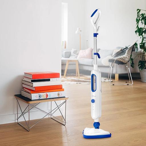 Швабра паровая Kitfort КТ-1048-3 1300Вт белый/синий фото 8