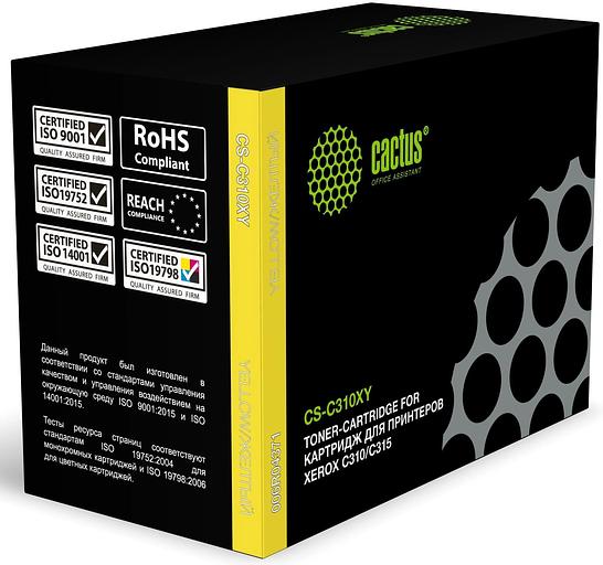 Картридж лазерный Cactus CS-C310XY 006R04371 желтый (5500стр.) для Xerox C310/C315 фото 1