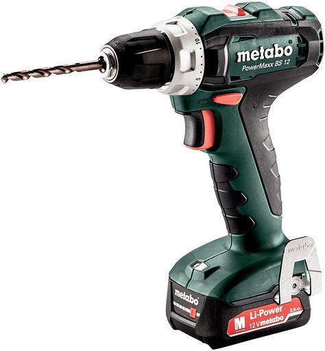 Дрель-шуруповерт Metabo PowerMaxx BS 12 аккум. патрон:быстрозажимной (кейс в комплекте) (601036500) фото 1