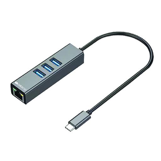 ORIGO OU330N/A1A Сетевой адаптер USB-C/Gigabit Ethernet с 3 портами USB 3.0 фото 1