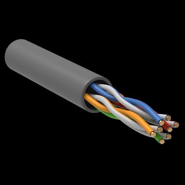 Кабель Каб. в. п. U/UTP кат. 5 CCA 4 пары PVC 1м сер. GENERICA (BC1-C504-111-305-G) фото 1