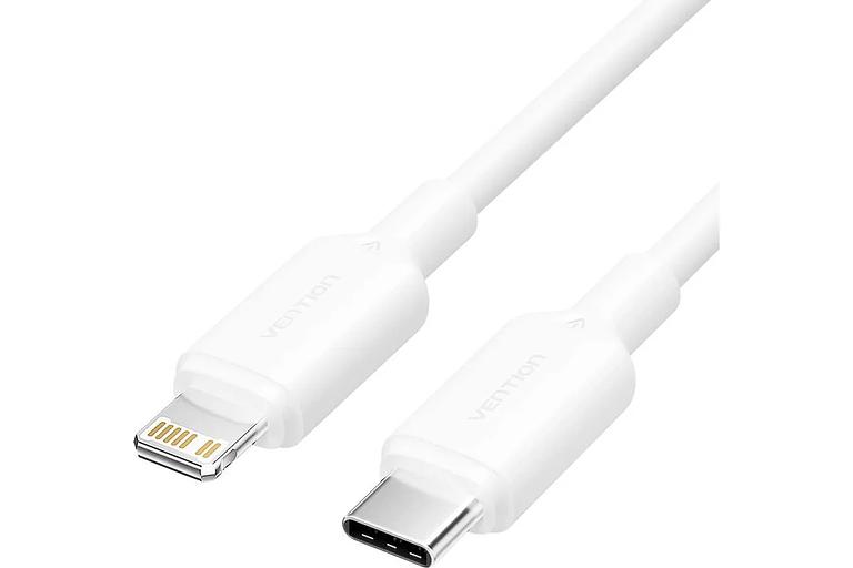 Кабель Vention USB 2.0 CM/Lightning 8M для iPad/iPhone 3A - 1м. Белый Vention LAKWF фото 1