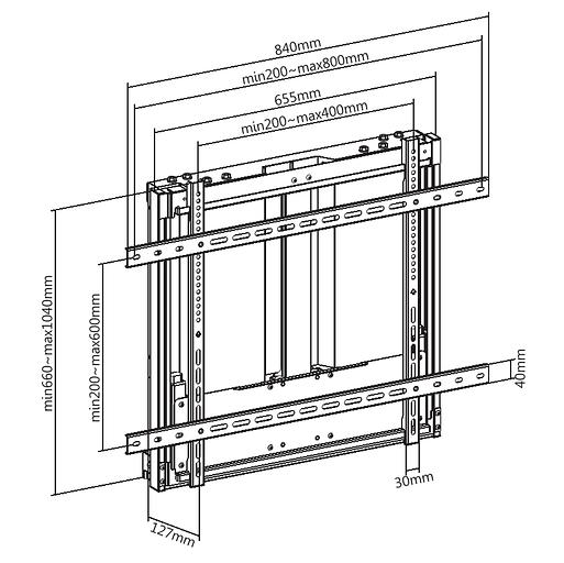 Кронштейн с изменяемой высотой Exell EXi-HB6086 фото 10