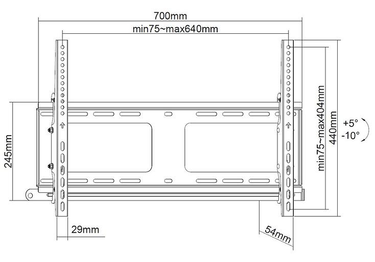 Кронштейн настенный наклонный Exell EXi-H1264-AT фото 6