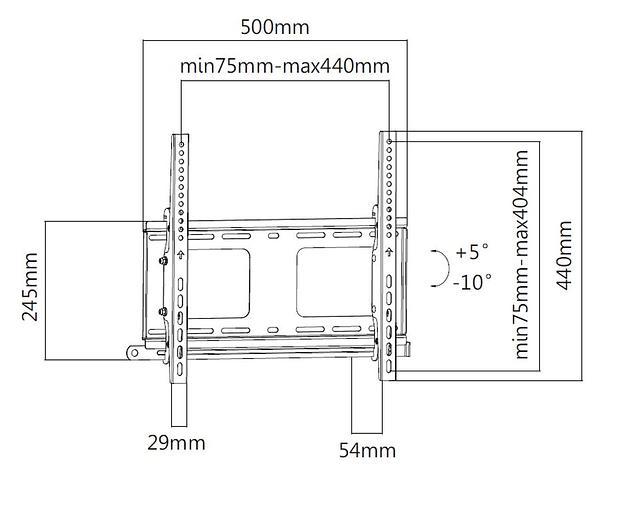 Кронштейн настенный наклонный Exell EXi-H1244-AT фото 6