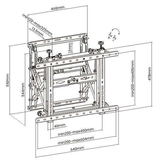 Кронштейн для видеостен Exell EXi-V764 фото 10