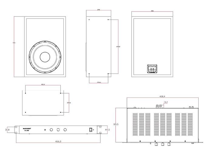 Инсталляционный сабвуфер M&K Sound C15S / VA500 Blue Edition фото 7