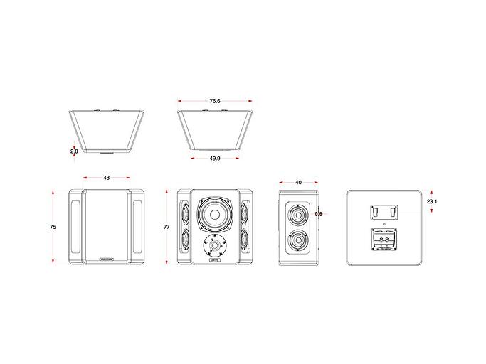 Настенные тыловые трипольные акустические системы Miller & Kreisel® S300T. Цвет: Белый матовый. Пара. фото 5