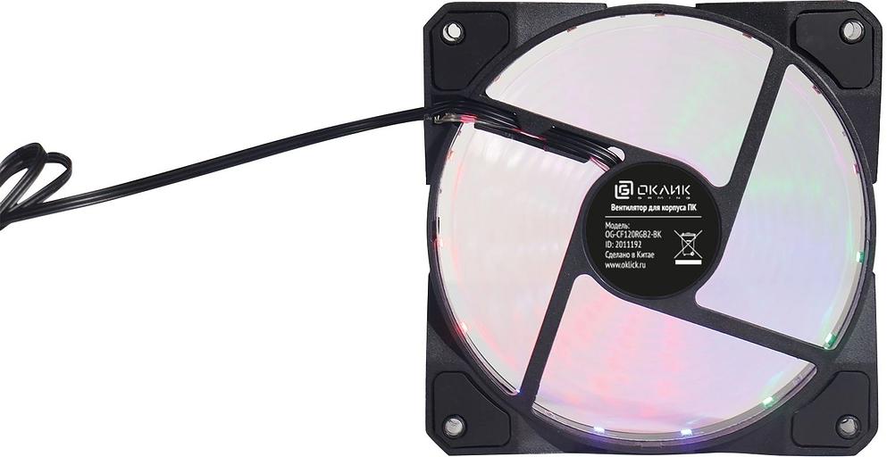 Вентилятор Оклик OG-CF120RGB2-BK 120x120x25mm 3-pin 4-pin (Molex)25dB Ret фото 5