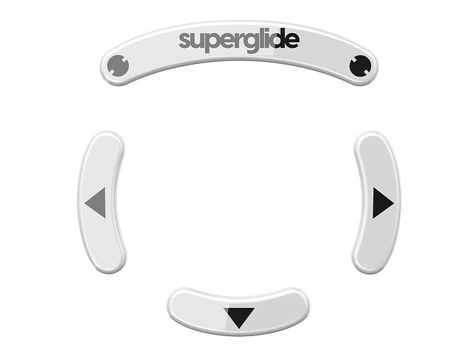 Стеклянные глайды (ножки) для мыши Superglide для Logitech GPro Wireless [White] фото 1