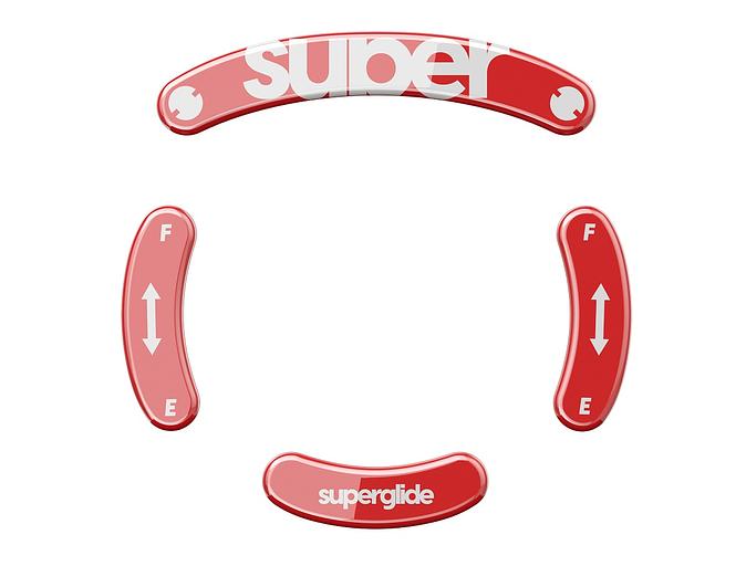 Стеклянные глайды (ножки) для мыши Pulsar Superglide для Logitech GPro Wireless [RED] - FE Limited Edition фото 1