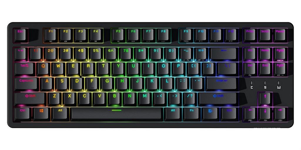 Механическая клавиатура Durgod Cavalry 87 - BLACK, TKL, PBT Double-shot keycaps, Hot-swap, RGB, Gateron optical Red switch фото 1