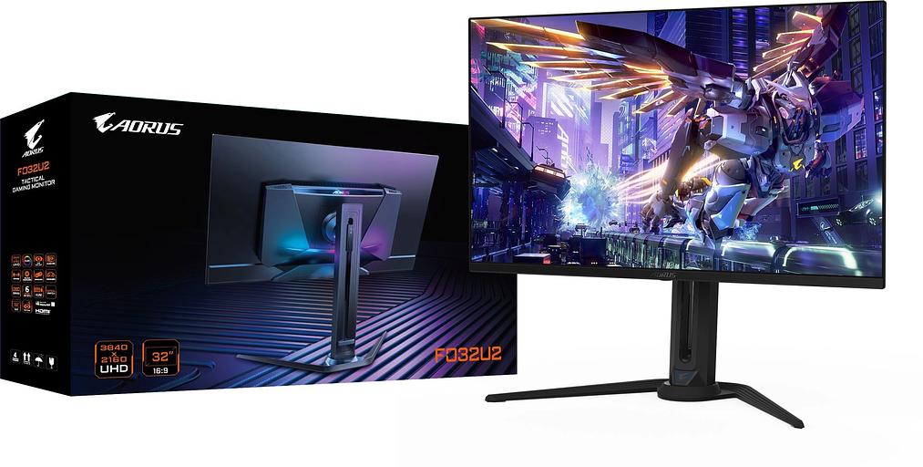 Монитор Gigabyte 31.5" Aorus FO32U2 черный QD OLED LED 16:9 HDMI матовая HAS 250cd 178гр/178гр 3840x2160 240Hz DP 4K USB 9.6кг фото 9