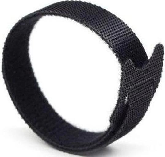 Хомут-липучка Lanmaster LAN-VCM125-BK 125x12мм (упак:20шт) нейлон/полиэтилен внутри помещений черный фото 1