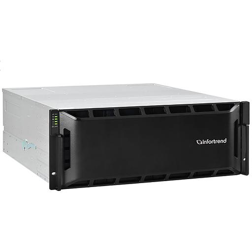 Платформа СХД Infortrend GS2024R01C0FD-8U32 | EonStor GS 2000 4U/24bay, cloud-integrated unified storage, supports NAS, block, object storage and cloud gateway, dual redundant co ntroller subsystem including 2x12Gb/s SAS EXP. ports, 8x1G iSCSI ports +4x фото 1