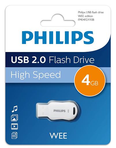 Флеш накопитель 4GB PHILIPS WEE 2.0 8GB, USB 2.0 фото 1