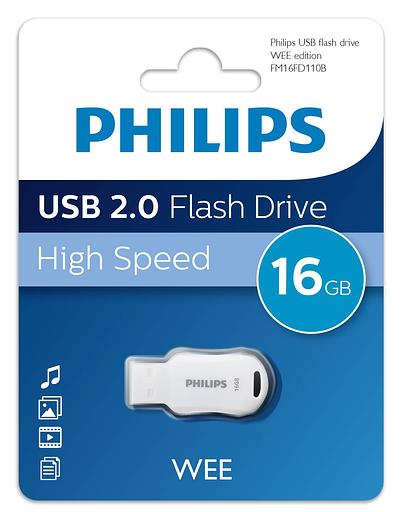 Флеш накопитель 16GB PHILIPS WEE 2.0 16GB, USB 2.0 фото 1