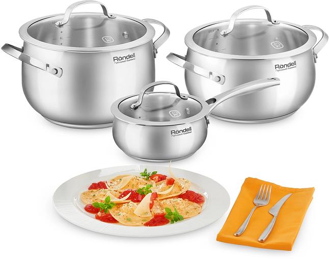 Ковш Rondell Calypso RDS-1670 1.5л. d=16см (с крышкой) стальной фото 7