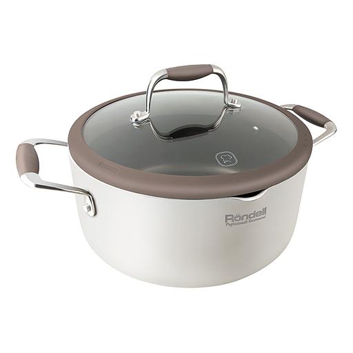 Кастрюля Rondell Latte RDA-532 3.5л. d=24см (с крышкой) серебристый фото 1