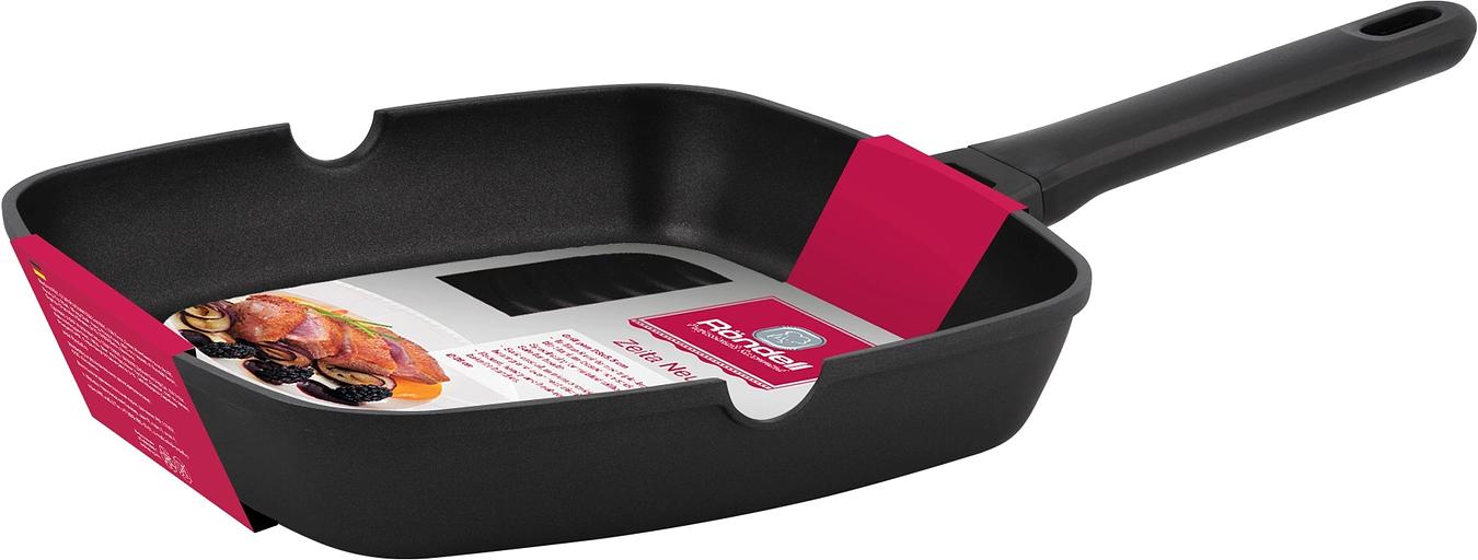 Сковорода-гриль Rondell Zeita Neu RDA-1204 квадратная 28см покрытие: TriTitan ручка несъемная (без крышки) черный фото 1